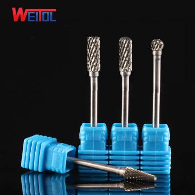 WeiTol 3*5mm shank carbide burr set metal carbide rotary file dremel burr