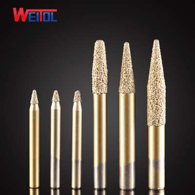 WeiTol Taper Vacuum Brazed Stone Router Bit for carving marble